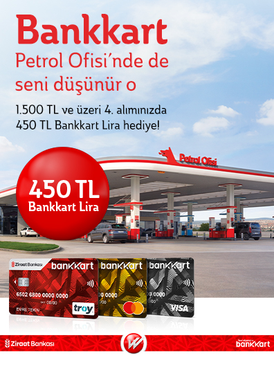 Petrol Ofisi’nde 450 TL Bankkart Lira Hediye!