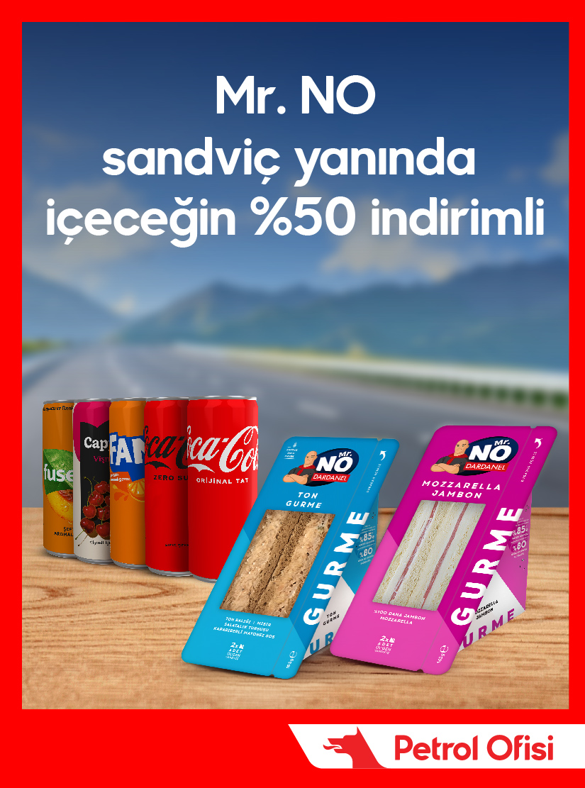 Mr.No Üçgen Sandviç Yanında İçeceği %50 İndirimli