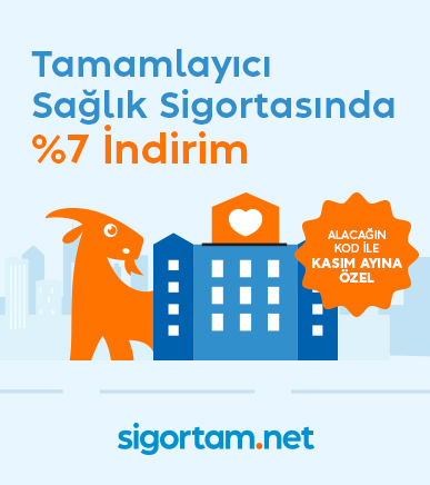Sigortam.net Tamamlayıcı Sağlık Sigortası'nda %7 İndirim