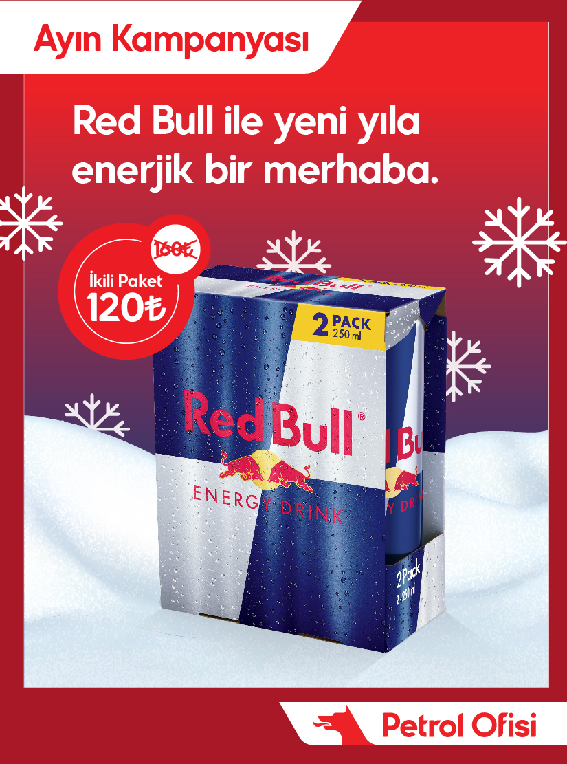 Redbull 2’li Paket 160 TL yerine 120 TL