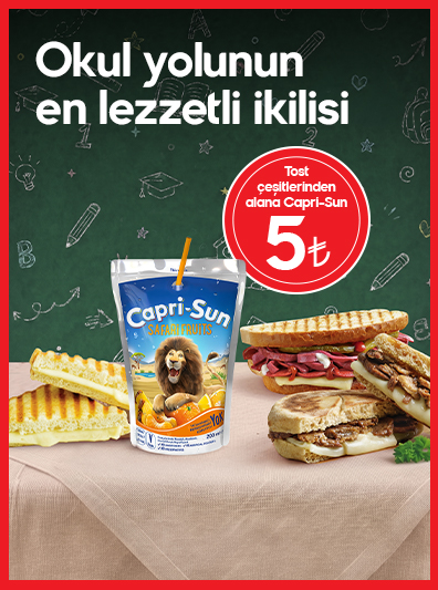 Mr.No Tost, Bazlama Alana Capri Sun 5 TL