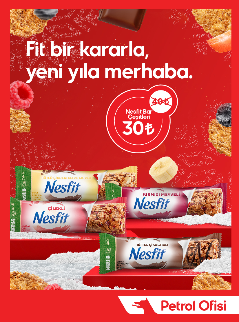 Nesfit Bar Çeşitleri 40 TL yerine 30 TL