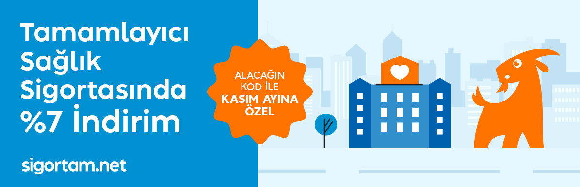 Sigortam.net Tamamlayıcı Sağlık Sigortası'nda %7 İndirim