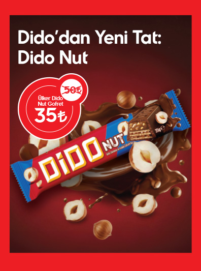 Ülker Dido Nut Gofret 35 g 50 TL yerine 35 TL