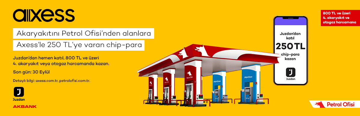 Axess ile Petrol Ofisi’nde 250 TL'ye varan Chip-Para!