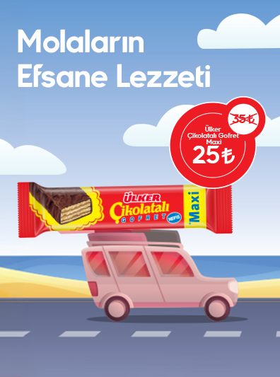 Ülker Çikolatalı Gofret Maxi 35 TL yerine 25 TL