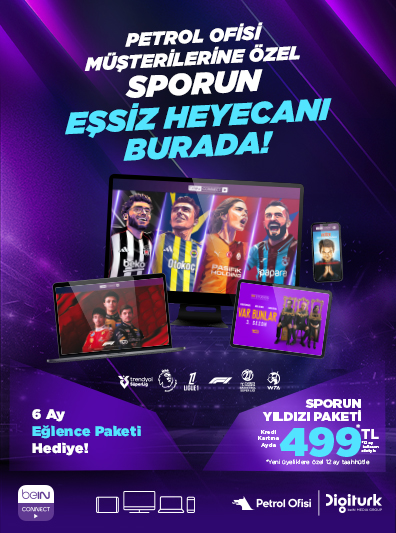 Digiturk'ten Sporun Yıldızı Kutusuz Paket + Eğlence Paketi Avantajı!