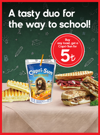 Mr.No Toast & Bazlama: Buy One, Get Capri Sun for 5 TL